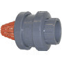 PVC-U Manual Valves -Standard Spring Type Foot Valves Strainer - Double Union - EPDM Seal - Threaded Ends