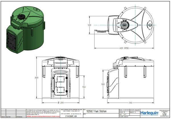Harlequin 9250ltr Fuel Station with Fuel Management System - Image 2